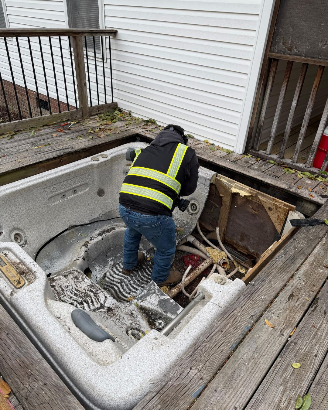 Hot tub removal