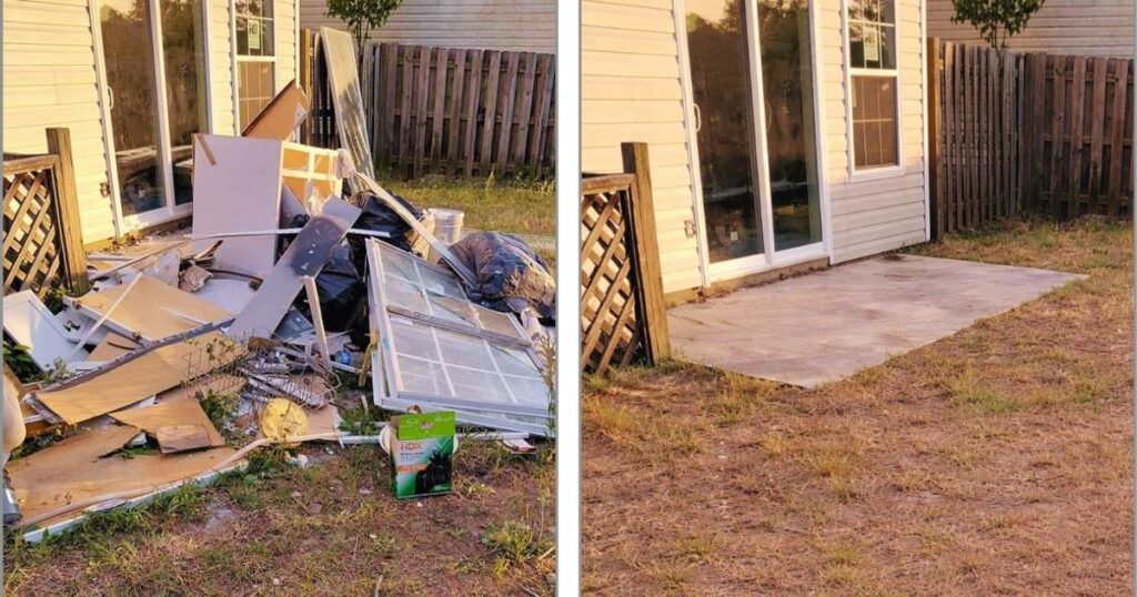 before and after junk removal